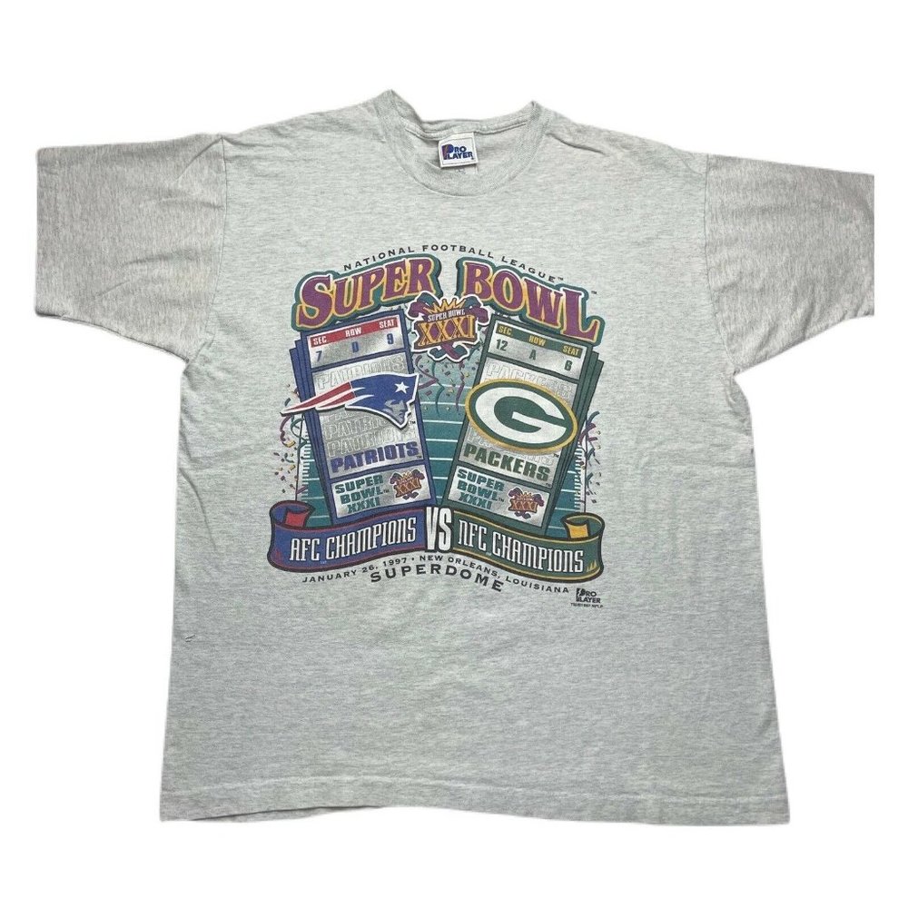 Vintage 90’s Super Bowl XXXI T Shirt by Pro Player 1997 NFL Single Stitched